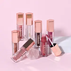 Long Lasting Mirror Finish Lip Gloss, 2 Counts Glossy Moisturizing Easy Coloring Lipgloss, Hydrating Lip Stain, Lip Makeup Products for Girls & Women