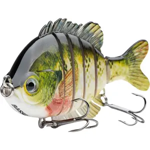 SwimPanfish Multi Jointed Panfish Bluegill Swimbaits Hard Topwater Bass Lures Fishing Lure Crank Saltwater 3.5in/0.85oz toy set rell complete net sea rod shook automatic jig and bobber bait hook reel combo lcd 956 tackle fly freshwater accessories