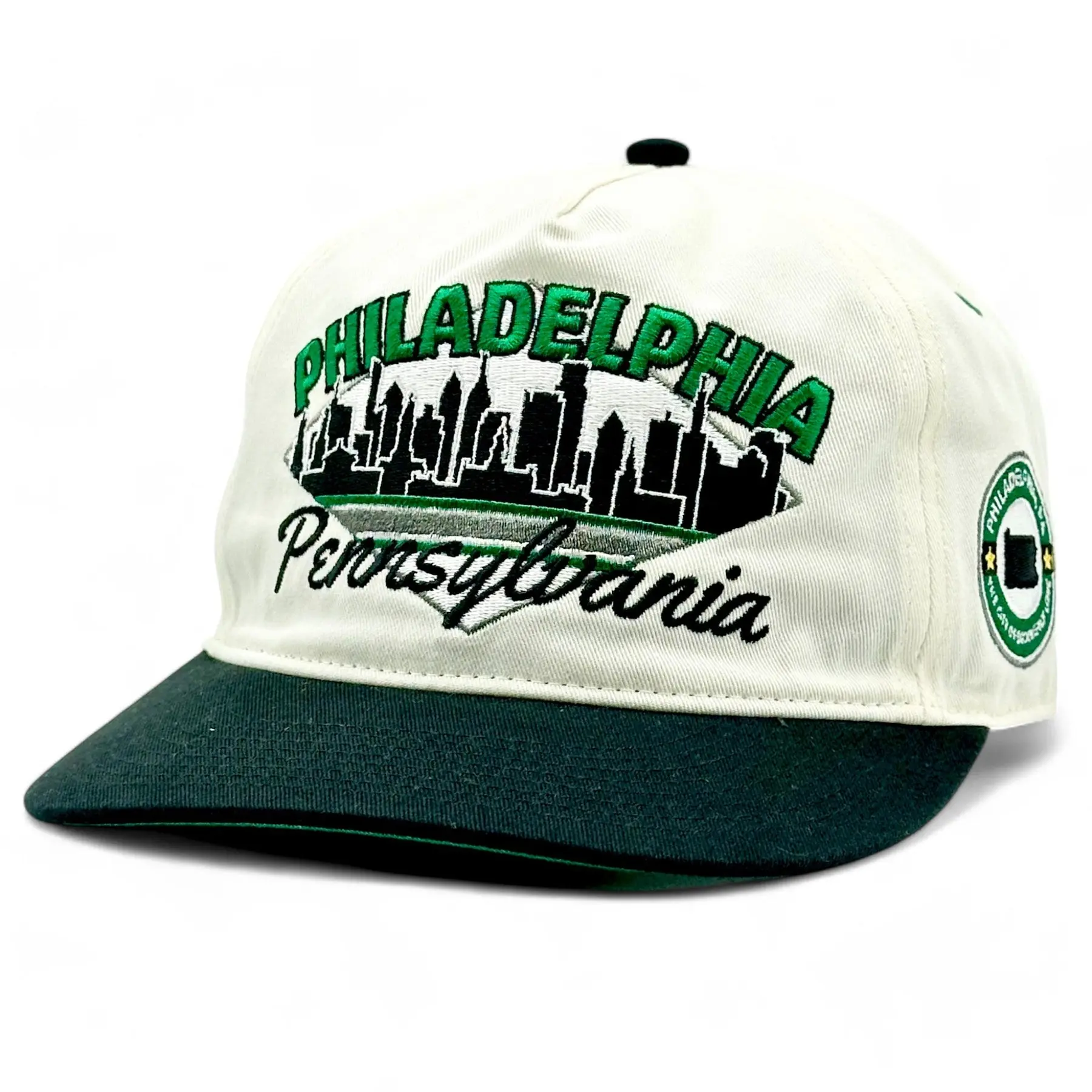 Vintage Philadelphia Snapback - Eagles Colors - Skyline Design – Shells Vintage Hat Co