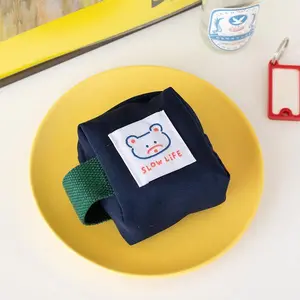 BRUNCH BROTHER COTTON AIRPODS POUCH_NAVY