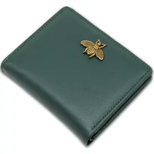 Small Women Wallet RFID Blocking Bifold Pocket Wallet Slim Compact Ladies Purse Mini Wallets For Women (Dark Green)