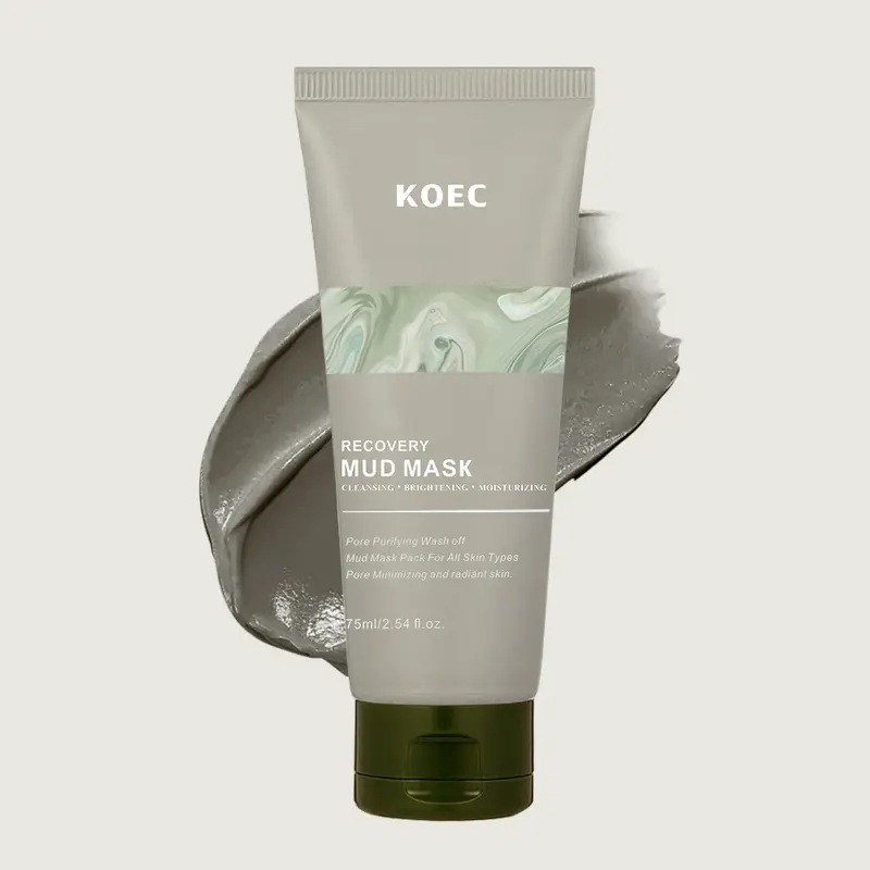 KOEC Boryeong Mud Facial Mask for Adults - Alcohol Free Acne Safe Mask, Pore Purifying, Blackhead Removal, Acne Clearing Product, Moisturizing, Soothing Clogged Pores Solution, Deep Cleansing for All Skin Types
