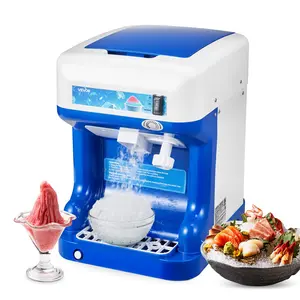 fathersdaygift  VEVOR Commercial Ice Shaver Crusher, 286lbs Per Hour Electric Snow Cone Maker with 2L Ice Cube Box, 250W 1500RPM Tabletop Shaved Ice Machine for Parties Events Snack Bar, Home and Commercial Use (Blue)