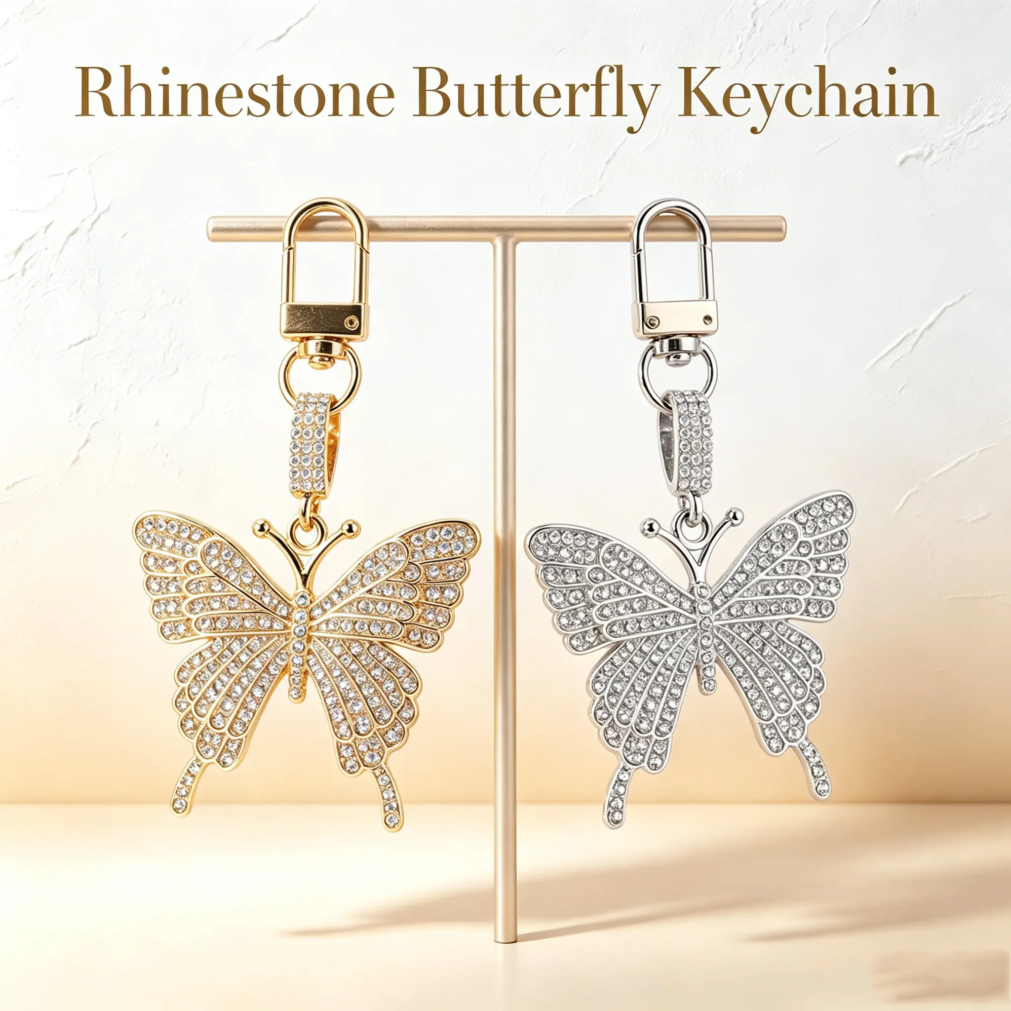 1pc Butterfly Design Bag Charm Keychain Stylish Playful Charm Cute Keyring Bag Suitcase Accessory Bag Accessories Shoulder Bag Crossbody Bag Handle Bag Handbag Party Holiday Gift Birthday Fashion Bag Charms Bag Charms For Handbags，halloween / haunted