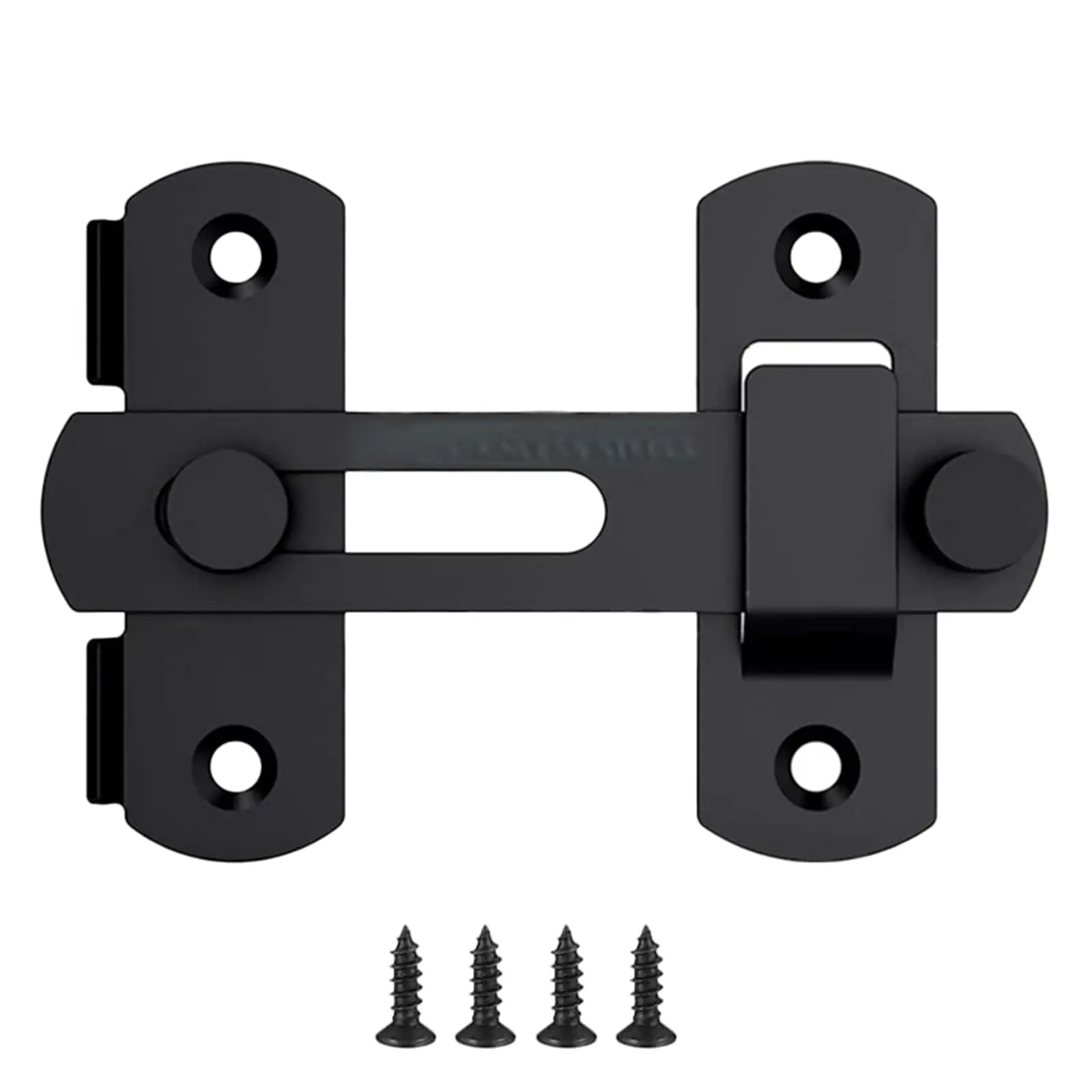 Premium Stainless Steel Barn Door Lock - Heavy-Duty 180° Flip Sliding Latch, Corrosion Proof, Tarnish Resistant, Scratch Resistant, Privacy-Safe, Easy to Install, Pre-Drilled Screws Included for Barn, Outdoor Doors