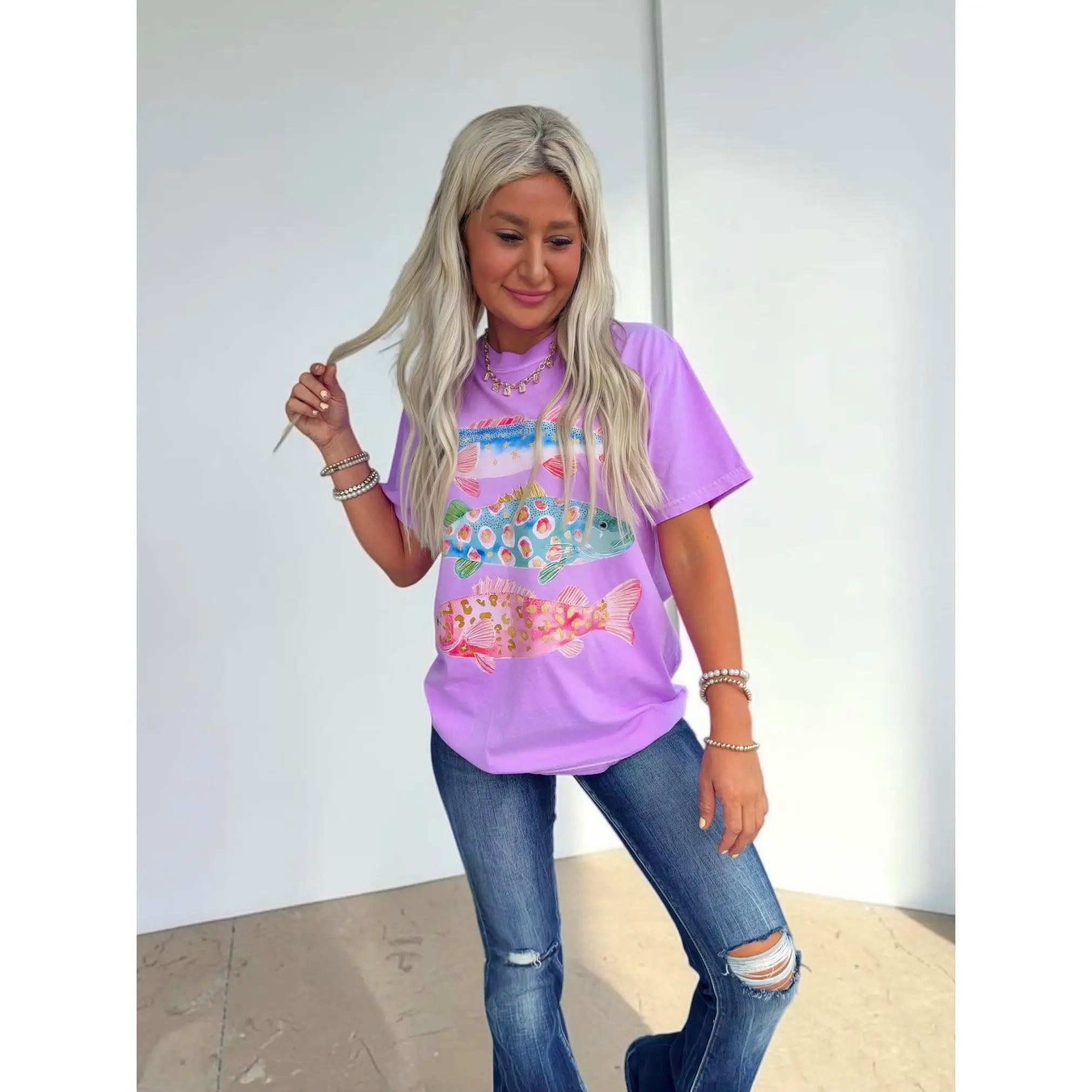 Neon Go Fish Graphic T-shirt