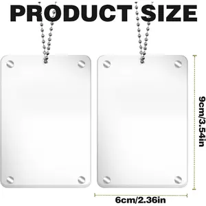 2PCS Photo Frame for Car Car Picture Holder for Rear View Mirror Magnetic Custom Hanging Ornament Vertical Decor Transparent Acrylic Car Photo Frame Pendant Lightweight Hangable Decor for Girls Drivers Men's Car Accessories Stuff for Women Gift