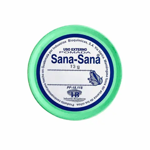 Sana-Sana Pomade Original 13 g, Topical Skin Care Ointment, Smooth Texture, Compact Container, Guatemala Presentation