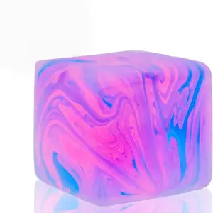 5cm Soft Gel Stress Relief Toy Cube, Stretchable Ice Ball, Slow Rebound, Sensory Fidget Toy, Comforting and Relaxing