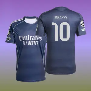 25 26 Away Short Sleeve Soccer Jersey 10# Mbappe Football Jersey