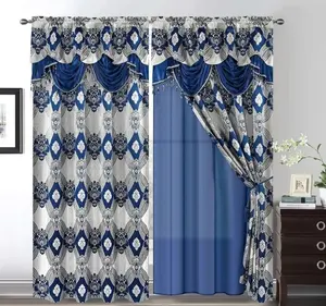 Petrichor Elegant Curtains with Silver Threads 2 Panels Set - Luxury Window