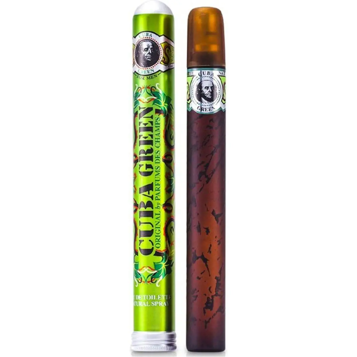 Cuba Green Eau de Toilette for Men Spray Bottle - 1.17 fl oz Signature Scent with Moss, Woody Notes, Subtle Masculinity, 1 Spritz for Daily Wear, One Spritz