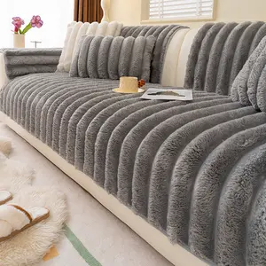 Thick Plush Sofa Cushion Cover, Pet Dog Favorite, Non-Slip Protector, Soft Sofa Protector, Home Decor for Office Bedroom Living Room