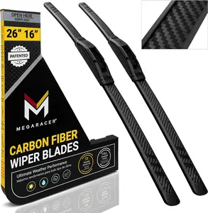 Patented OEM Carbon Fiber Windshield Wipers Blades 26"+16" | Automotive Replacement Windshield Wiper Blades for my Car | Limpiaparabrisas De Carro | Front Windshield Wipers for my Car | 2 Pack