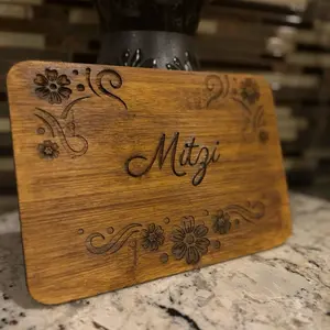 Family Crest Custom Cutting Board with Engraved Name Mitzi for Kitchen Use or Decoration Perfect Gift for Loved Ones Fast Shipping within the U.S.
