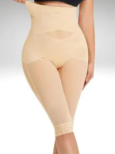 Women's Body Shaping Leggings – Seamless Tummy Control 3/4 Compression Pants with Hip Lift – Breathable Daily Wear Faja