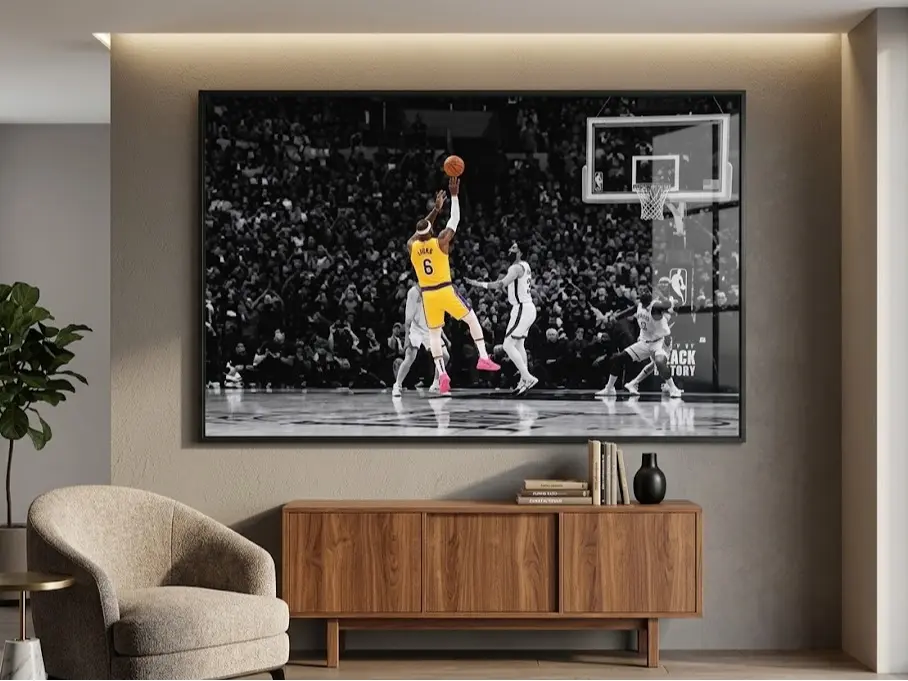LeBron James All-Time Scoring Record Poster - LA Lakers Wall Art