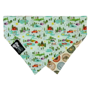 Pup Scout Dog Collar Bandana, Reversible and Two-Tone