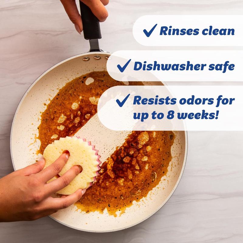 Scrub Daddy 3 Scrub Daddy Sponges & 3 Scrub Mommy Kitchen Sponges - Scratch-Free for Dishes & Multipurpose Cleaning - BPA Free & Made with Polymer Foam - Stain & Odor Resistant (8 Pack)