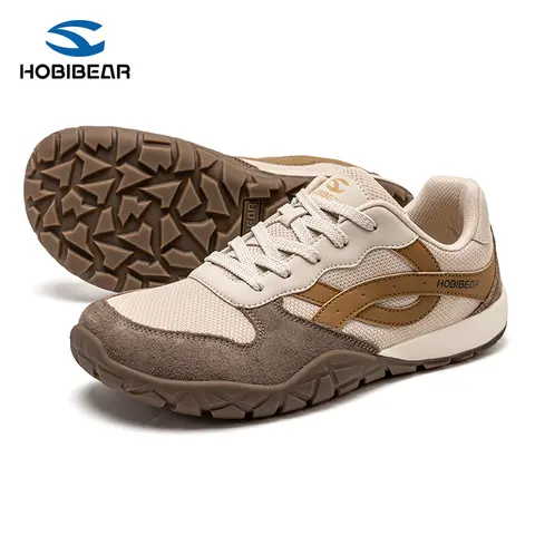 HOBIBEAR Women’s Wide-Toe Barefoot Sneakers - 0-Drop, Lightweight, Lace-Up All-Season Shoes for Women, Stylish Athletic Design, Suitable for Training, Long Walks, Casual Minimalist Style, Sneakers For Women