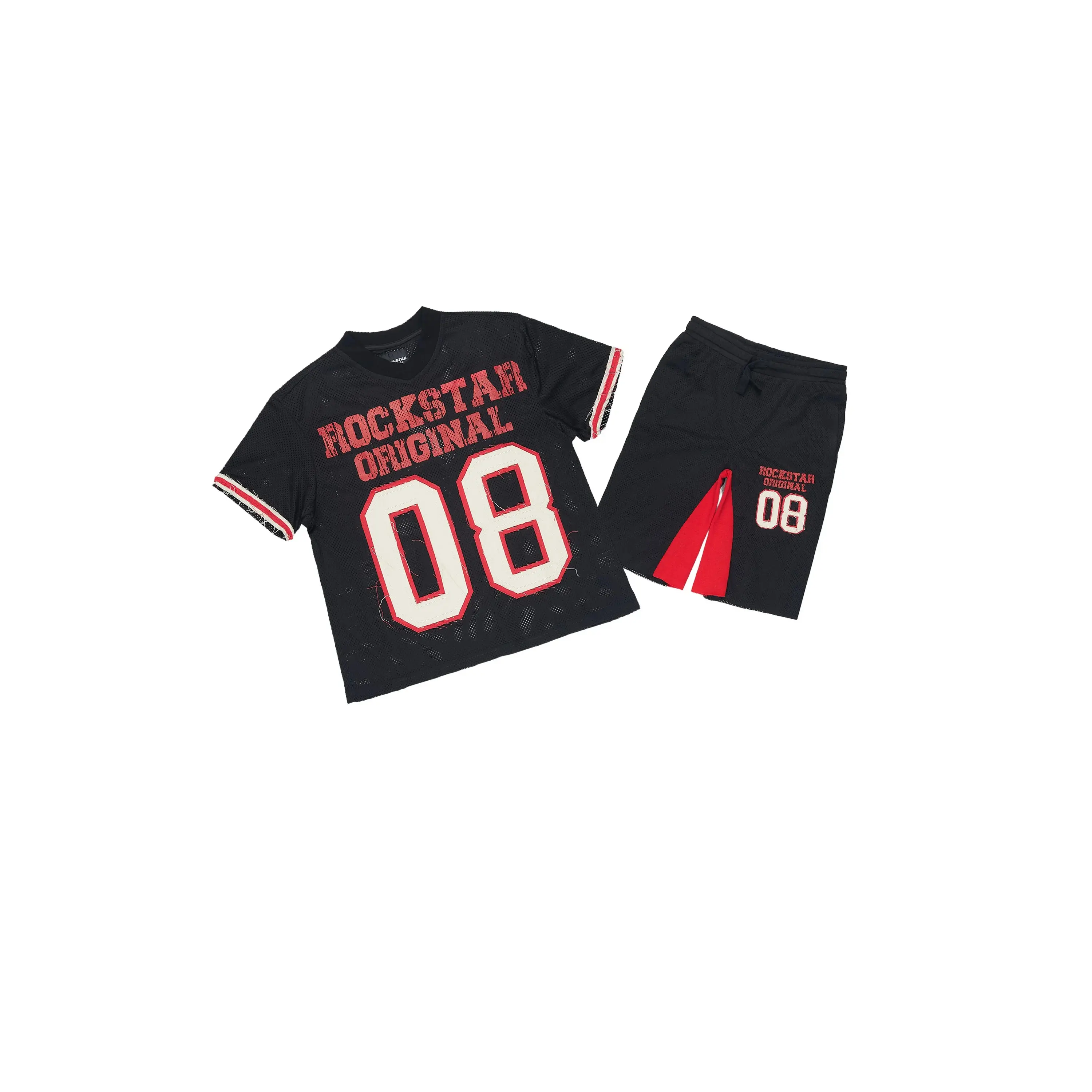 Boys Deston Black/Multi T-Shirt/Short Set