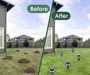 4 Pack-Solar Ultrasonic Yard and Garden Repellent Stakes