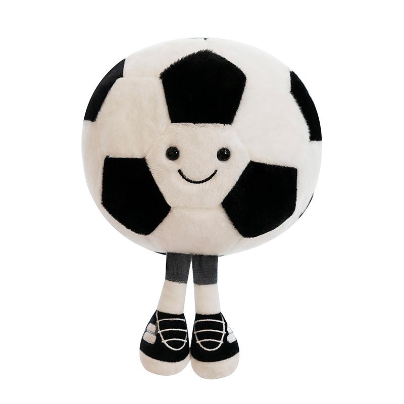 11.76inch Football Plush Toys Soft Stuffed Sports Plush Balls Cute Fun American Soccer Doll Toys with feet Creative Football Spherical Decor Throw Pillow for Christmas Kids Gift (Football)