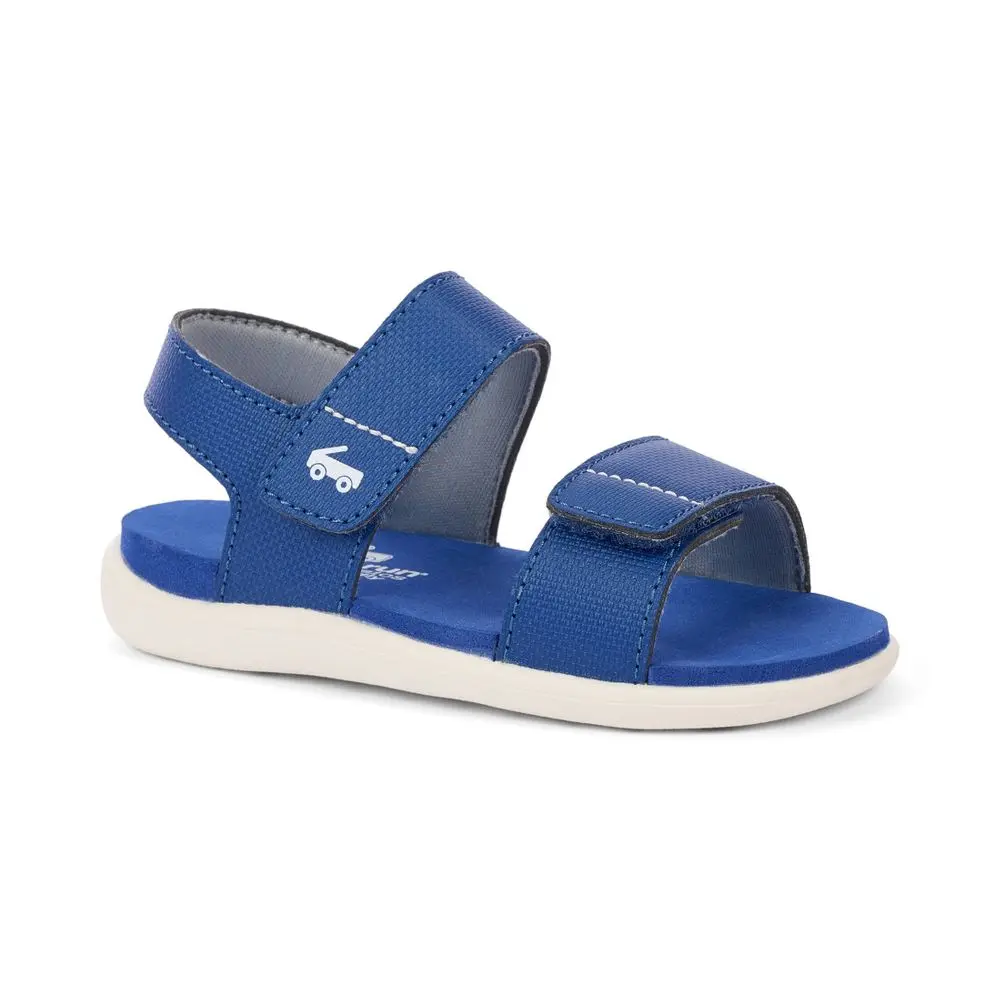 See Kai Run Basics Toddler Jaylen Open Toed Sandals - Polyurethane, Adjustable Strap, EVA Sole, Medium Width, Easy On/Off Straps, Round Toe Boys' Footwear