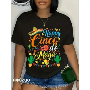 100% Cotton Happy Cinco of Mayo Fiesta Mexican Party 5 De Mayo Men Women T-Shirt