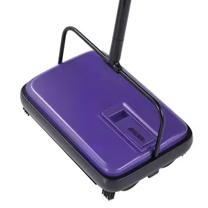 Manual Carpet Sweeper For Home And Office Floors - 6.7 Inch Wide Cleaning Head, 300 Ml Dustbin Capacity, Easy To Empty, Lightweight Handheld Floor Sweeper For Carpets, Pet Hair And Dust, Durable Purple