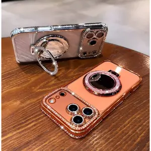 New Creative Makeup Mirror Stand Phone Case, Compatible with iPhone 17 16 15 14 13 12 11 Pro Max Air, Anti-Drop Protective Cover, Vanity Accessory, Phone Accessory, Modern Phone Stand, Shockproof Case, Protector