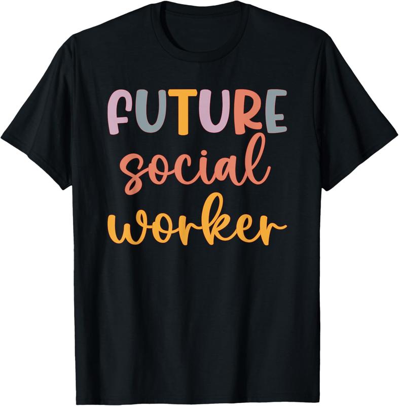 100% Cotton Retro Future Social Worker Grad Women men Student T-Shirt