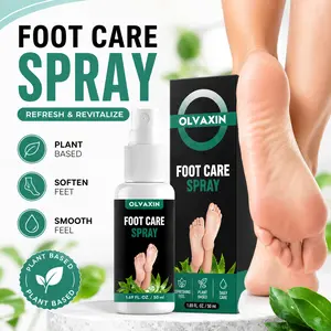 Olvaxin Callus Spray for Dry Cracked Feet, Exfoliates Rough Dead Skin, Helps Smooth Heels & Soften Feet, Cruelty-Free Formula, 1.69 fl oz (50 ml)