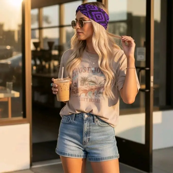 BlingBarn Limited Edition Coastal Cowgirl Headbands, Elastic Fashion Headband Accessory, Comfortable Stretch Fit Adapts to Your Head, Prints That Stand Western Hair Accessories for Unique Style, Elastic Fashion Headbands