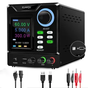 Programmable Adjustable Dc Power Supply 0-30/60/120v 0-10/5/3a, USB/rs232 Interface, High Precision Low Ripple Output, Tft Color Screen