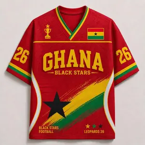 Personalized Ghana Football Jersey – Custom Family Matching Fan Shirt