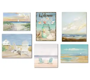 Courtside Market Coastal Tranquility 6 Piece Canvas Set
