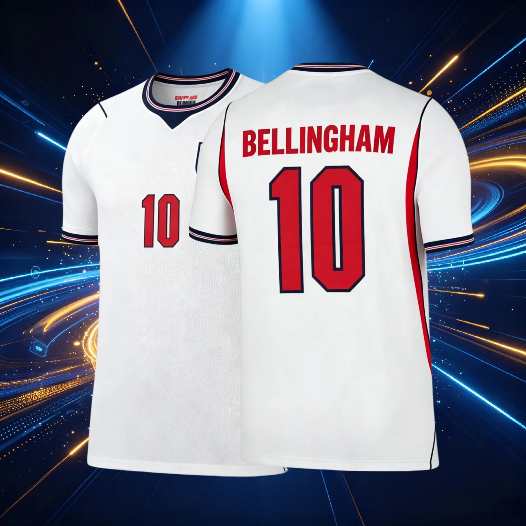 2026 England Home No. 10 Bellingham Short-Sleeve Soccer Jersey Breathable