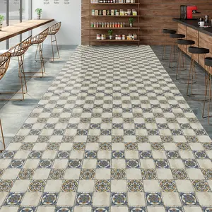 Self-Adhesive Vinyl Floor Tiles, 10pcs 20x20cm Blue Mix, Easy Peel & Stick, Durable Removable Design for Bathroom Kitchen Bedroom Living Room Decor