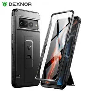 Full Body Case for Google Pixel 7 Pro Bumper Military Grade Armor Shockproof Shell Cover holder with Built in Screen Protector