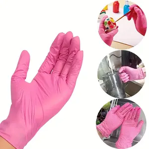 10-Pack Deep Nitrile Gloves, Disposable Latex-Free, Home Cleaning & Pet Care, Available in S/m/l Sizes, Fashionable Kitchen Gloves