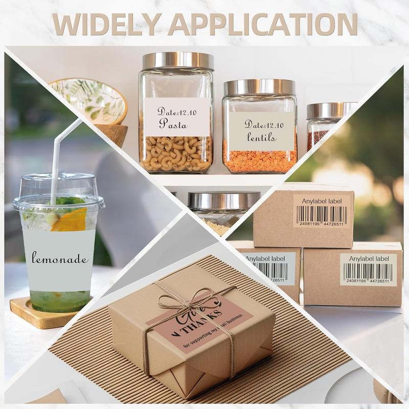 Starboling 3" x 2" Thermal Labels,Self-Adhesive Rectangle Thermal Printer Sticker,for Price,Barcode,Mailing,Name（Beige Gradient）