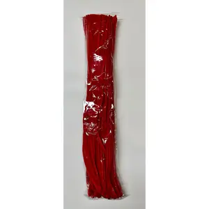 20" red chenille stem, pipe cleaner, 100 pack
