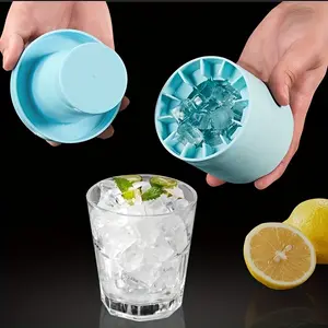 3-Piece Cylinder Ice Bucket Ice Cube Molds, One-Click Demolding, 30-Count Large-Capacity Ice Trays, Ice Cube Maker, Essential Ice Making Tool for Home Gatherings, Cocktails and Cold Drinks