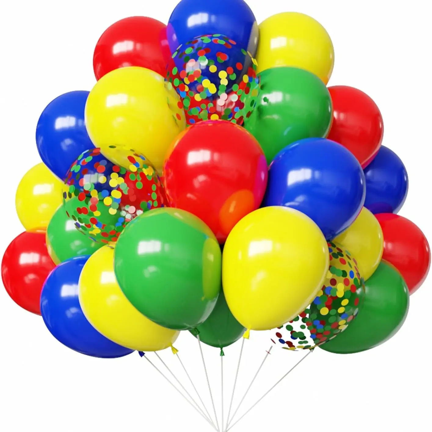 Red Blue Green Yellow Balloons, 67pcs 10/12 Inch Colorful Latex Balloons for Birthday, Baby Shower, Carnival Circus Party Decorations