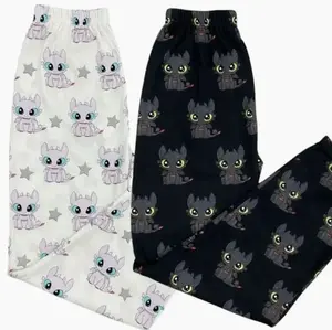 Couple Cozy Dragon Pajama Pants – Unisex Matching Sleepwear for Couples, Cute Dragon Print Lounge Bottoms for Relaxing Nights