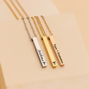 Medical ID 4 sides necklace Medical ID 4 sides necklace