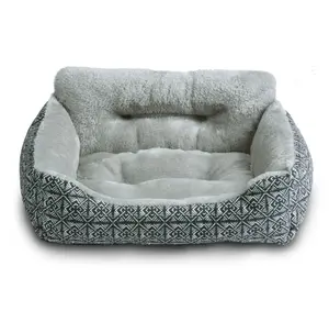 Lounger Pet Bed Small 21” x 17” with Comfortable Design and Soft Fabric for Pets