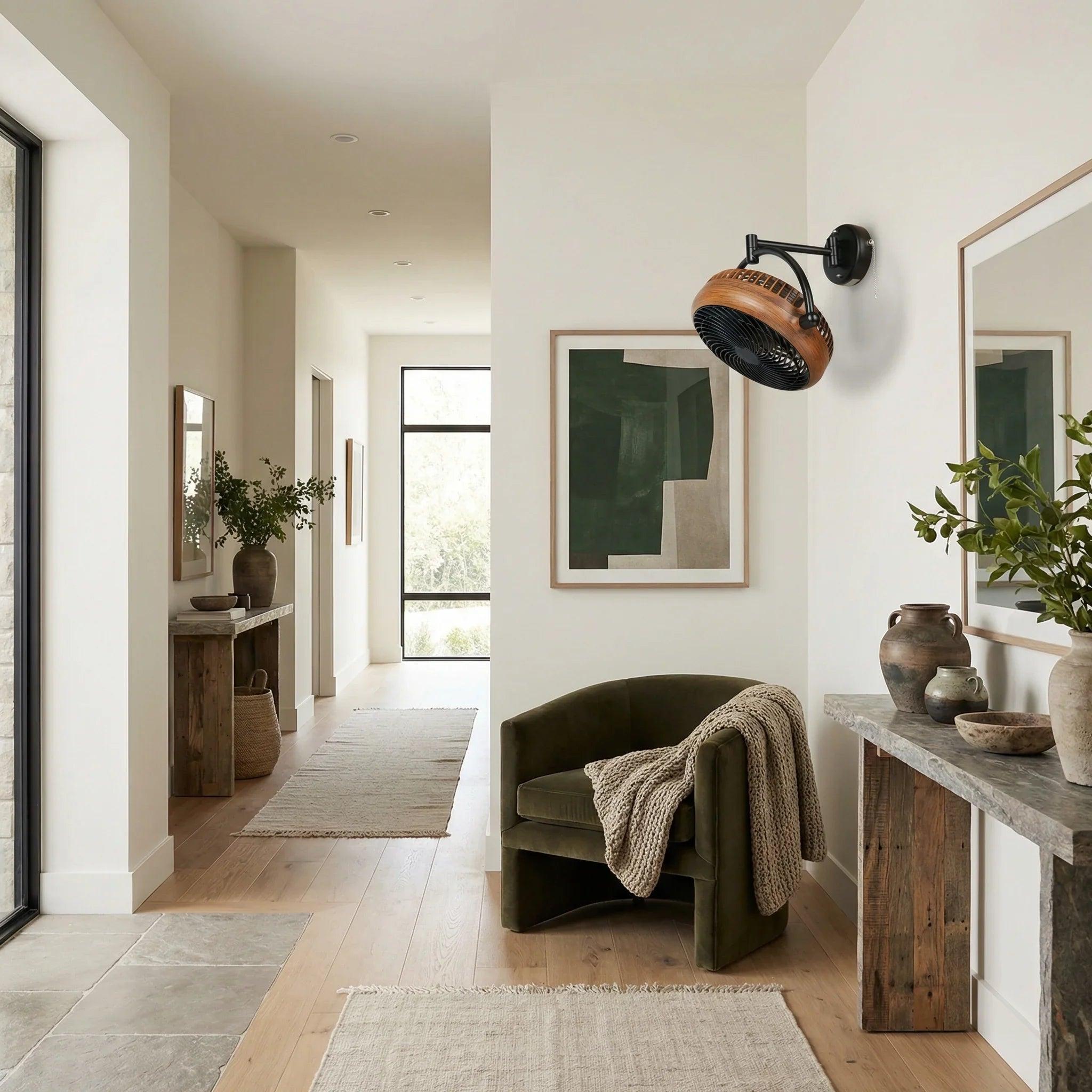 13" Industrial Bathroom Ceiling Fan with Pull Chain, Quiet Ventilation for Bath & Laundry