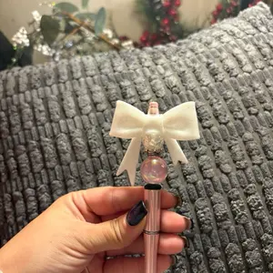 Large Beaded Bow Pen